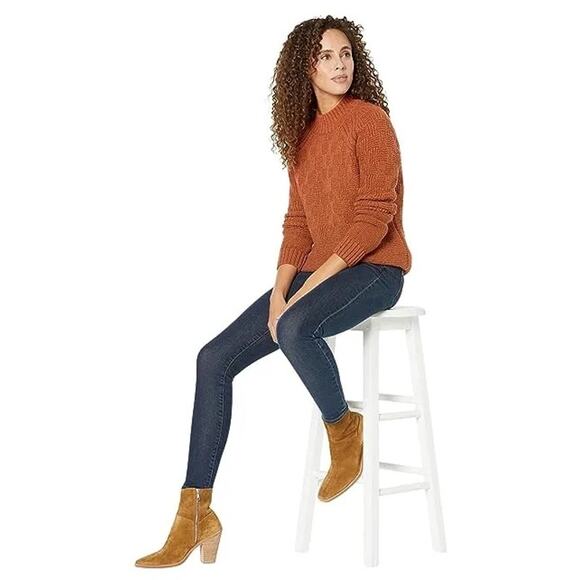 Prana Sky Meadow Chunky Knit mock Neck Cotton Blend Slouchy sweater womens S New - Picture 5 of 15